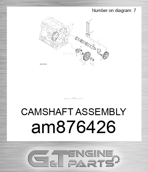 AM876426 CAMSHAFT ASSEMBLY