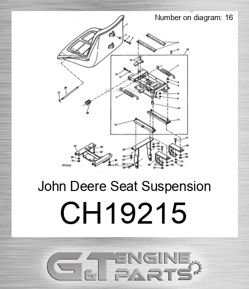 CH19215 John Deere Seat Suspension CH19215