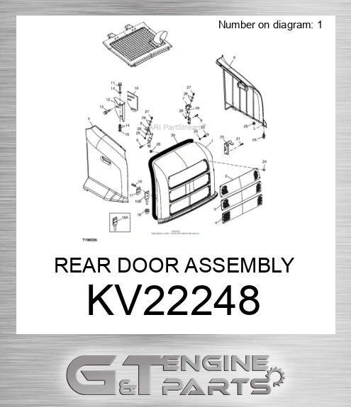 KV22248 REAR DOOR ASSEMBLY