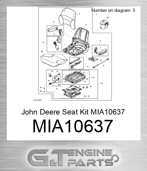 MIA10637 John Deere Seat Kit MIA10637