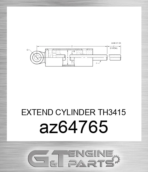 AZ64765 EXTEND CYLINDER TH3415 STANDARD