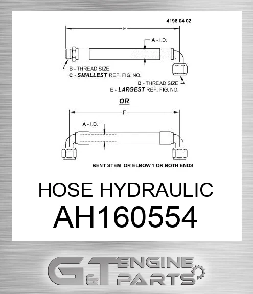 AH160554 HOSE HYDRAULIC