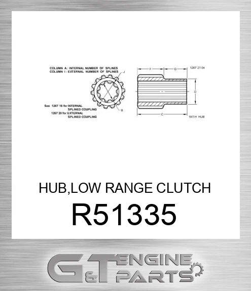 R51335 HUB,LOW RANGE CLUTCH