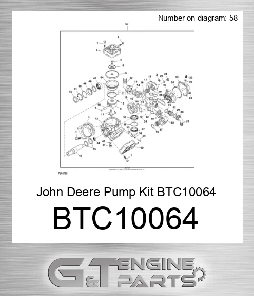 BTC10064 John Deere Pump Kit BTC10064