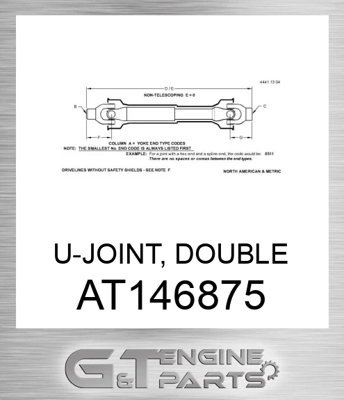 AT146875 U-JOINT, DOUBLE