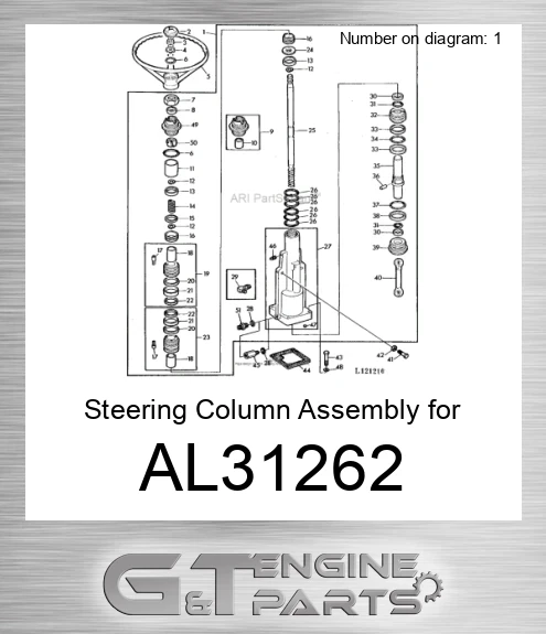 AL31262 Steering Column Assembly for Tractor,
