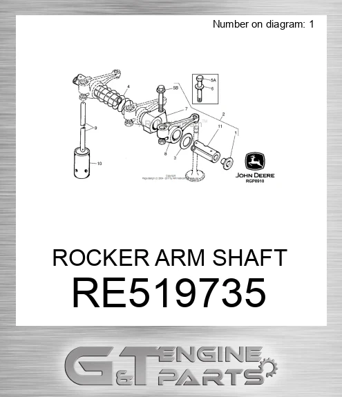 RE519735 ROCKER ARM SHAFT