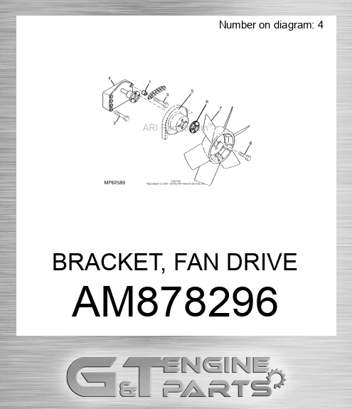 AM878296 BRACKET, FAN DRIVE