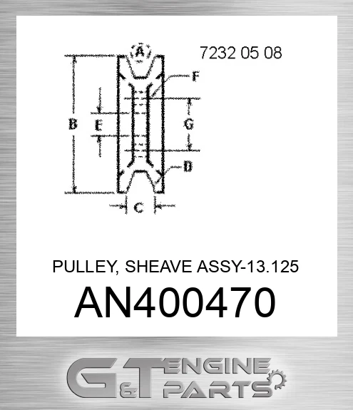 AN400470 PULLEY, SHEAVE ASSY-13.125 EOD HC