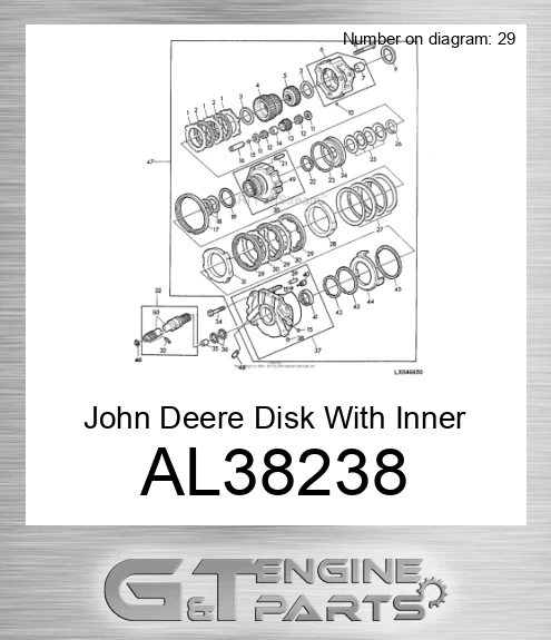 AL38238 Disk With Inner Spline