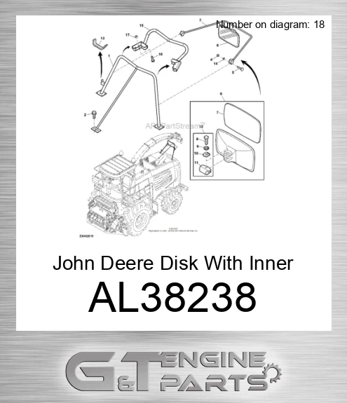 AL38238 Disk With Inner Spline
