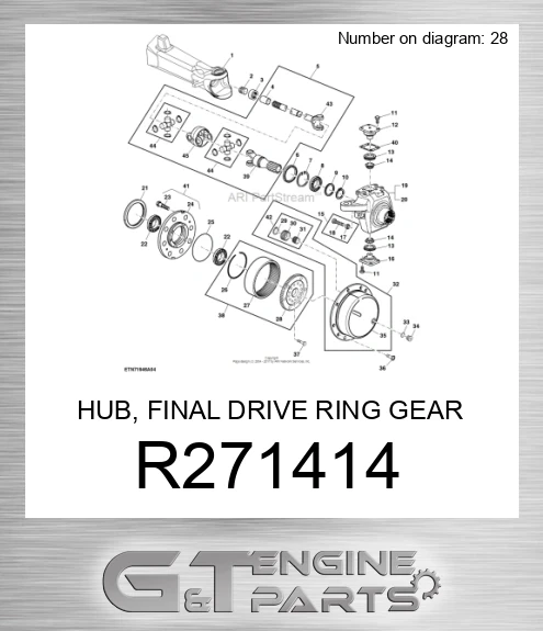 R271414 HUB, FINAL DRIVE RING GEAR