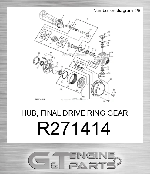 R271414 HUB, FINAL DRIVE RING GEAR