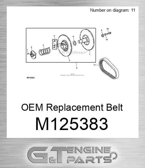 M125383 OEM Replacement Belt