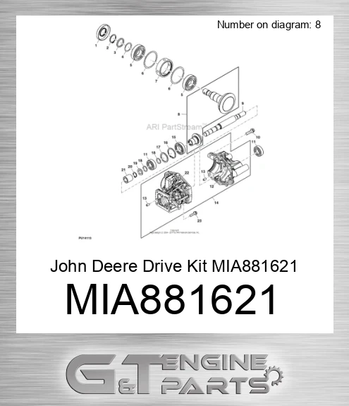 MIA881621 John Deere Drive Kit MIA881621
