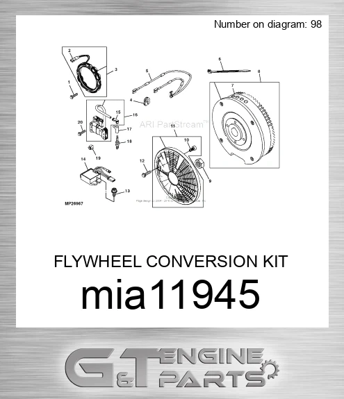 MIA11945 FLYWHEEL CONVERSION KIT