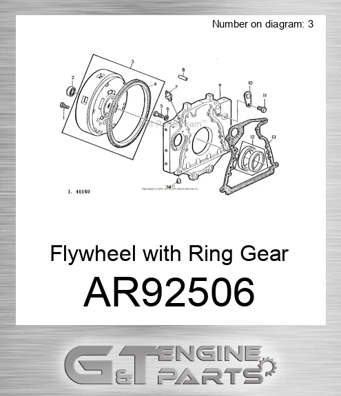 AR92506 Flywheel with Ring Gear