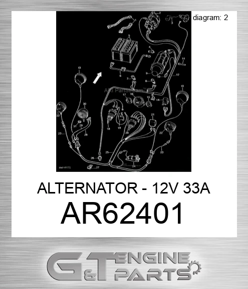 AR62401 ALTERNATOR - 12V 33A