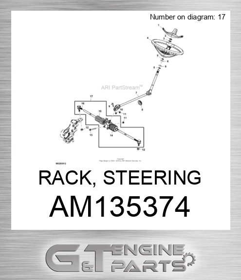 AM135374 RACK, STEERING