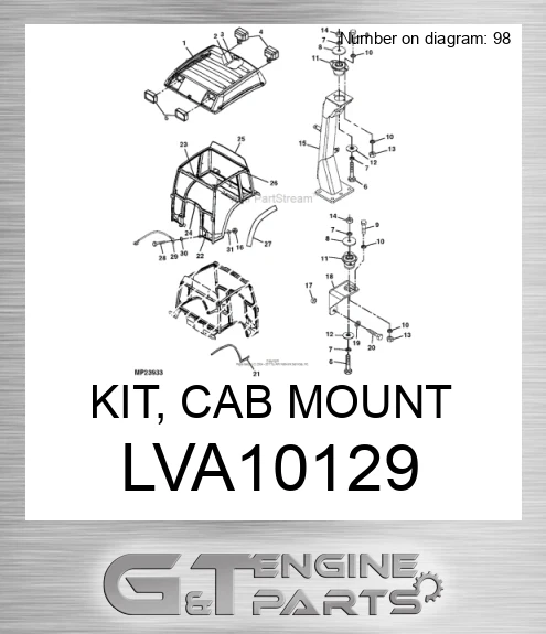 LVA10129 KIT, CAB MOUNT