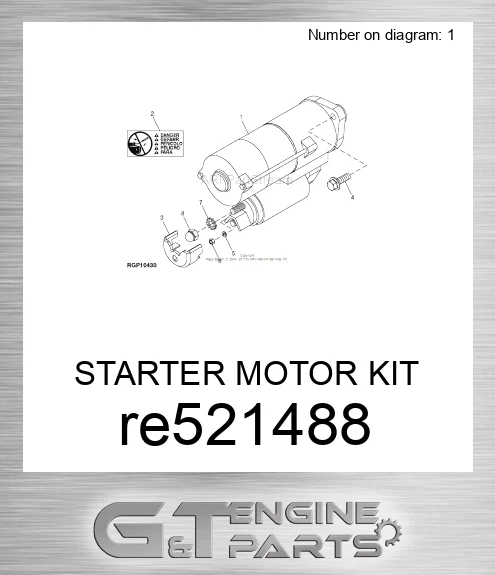 RE521488 STARTER MOTOR KIT