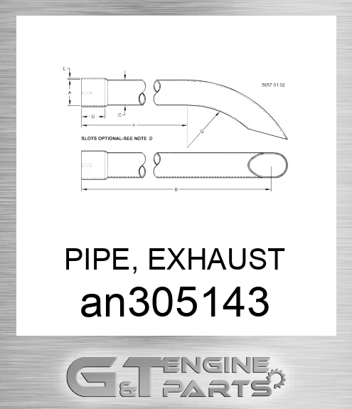 AN305143 PIPE, EXHAUST