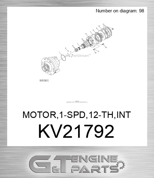 KV21792 MOTOR,1-SPD,12-TH,INT SHUTTLE,F04 B