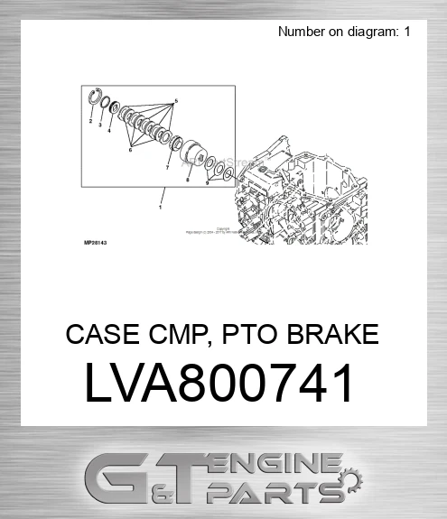 LVA800741 CASE CMP, PTO BRAKE