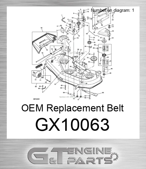GX10063 OEM Replacement Belt