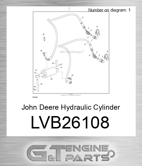 LVB26108 John Deere Hydraulic Cylinder LVB26108