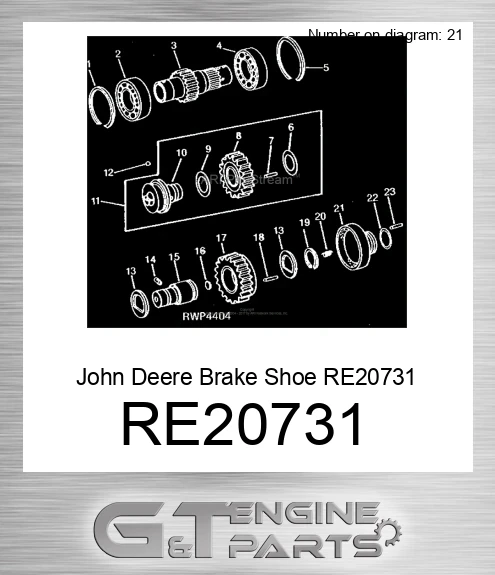 RE20731 Brake Shoe