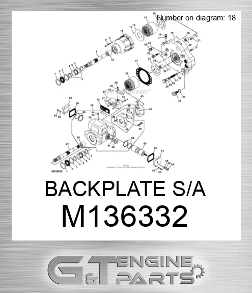 M136332 BACKPLATE S/A