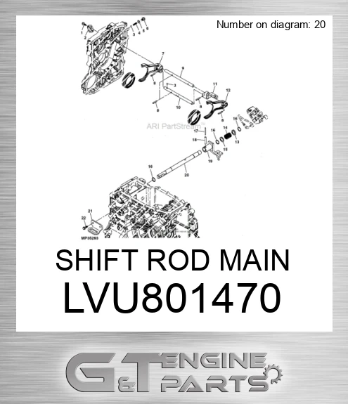 LVU801470 SHIFT ROD MAIN