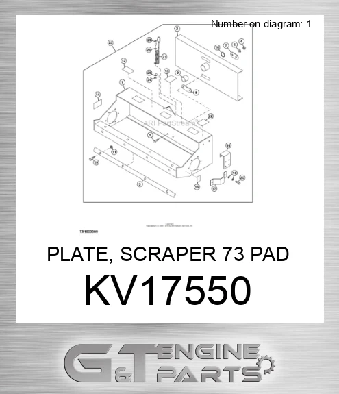 KV17550 PLATE, SCRAPER 73 PAD