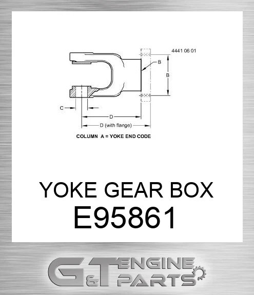 E95861 YOKE GEAR BOX