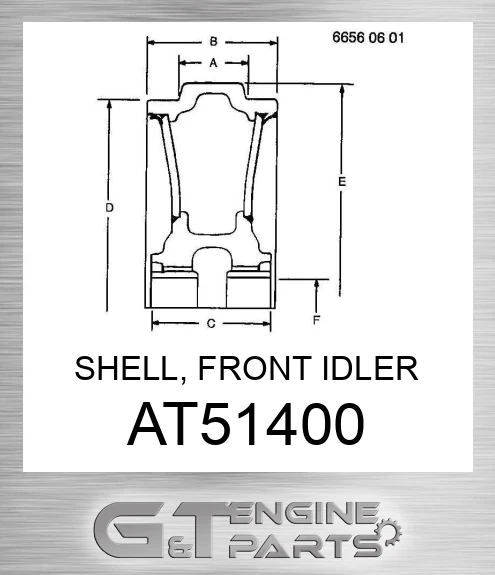 AT51400 SHELL, FRONT IDLER