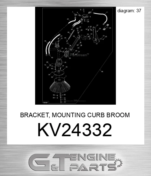 KV24332 BRACKET, MOUNTING CURB BROOM