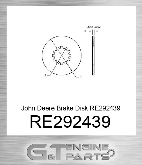RE292439 John Deere Brake Disk RE292439