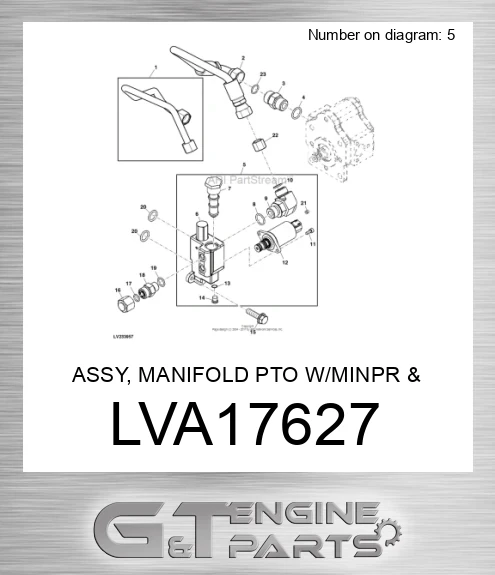 LVA17627 ASSY, MANIFOLD PTO W/MINPR & FD