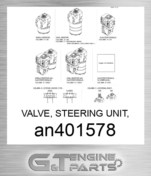 AN401578 VALVE, STEERING UNIT, W/ROW-TRACK