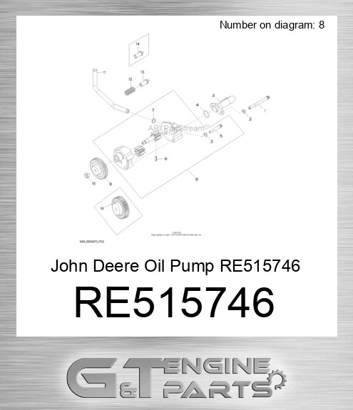 RE515746 John Deere Oil Pump RE515746