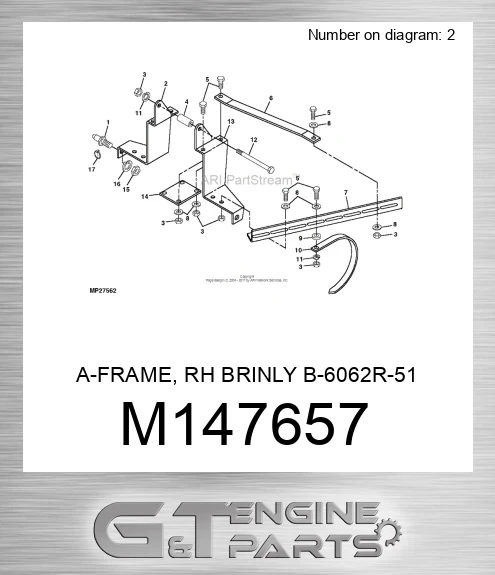 M147657 A-FRAME, RH BRINLY B-6062R-51