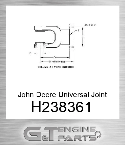 H238361 Universal Joint Yoke