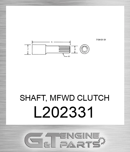 L202331 SHAFT, MFWD CLUTCH