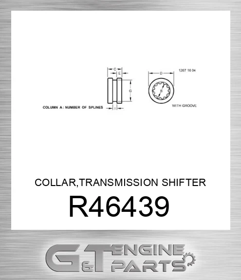 R46439 COLLAR,TRANSMISSION SHIFTER REAR