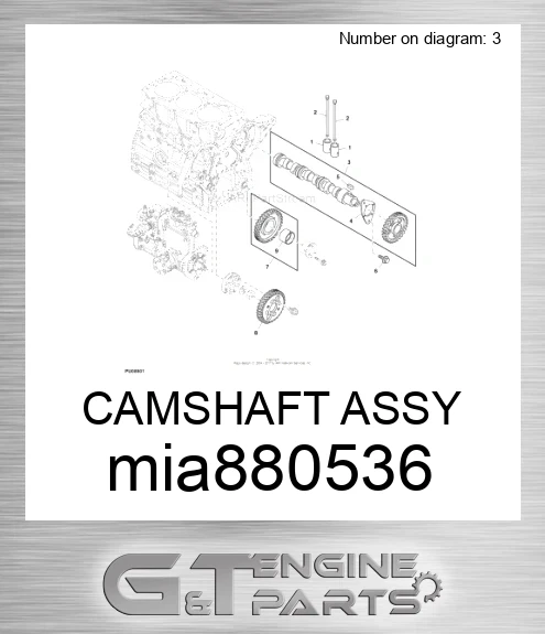 MIA880536 CAMSHAFT ASSY