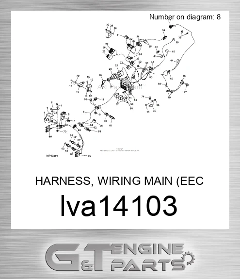 LVA14103 HARNESS, WIRING MAIN EEC 31/33/35/