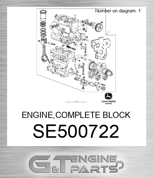SE500722 ENGINE,COMPLETE BLOCK ASSEMBLY-4CYL