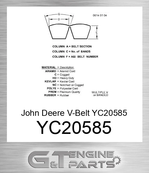 YC20585 V-Belt
