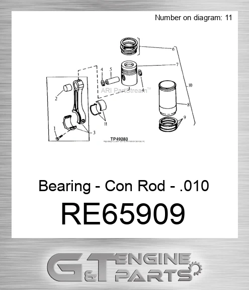 RE65909 Bearing - Con Rod - .010
